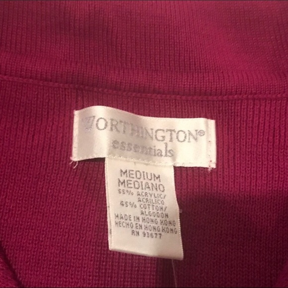 Worthington Essentials women’s magenta sweater. Size M. - Picture 3 of 3